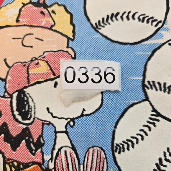 Vintage Peanuts Chicago Baseball Tote Bag Charlie Brown Snoopy Horizon USA NWT - Picture 10 of 11